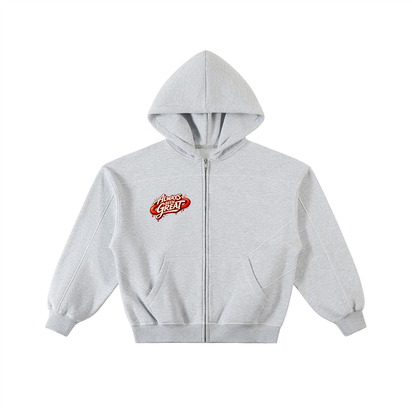 Always Been Great Cropped Fleece Zip Hoodie